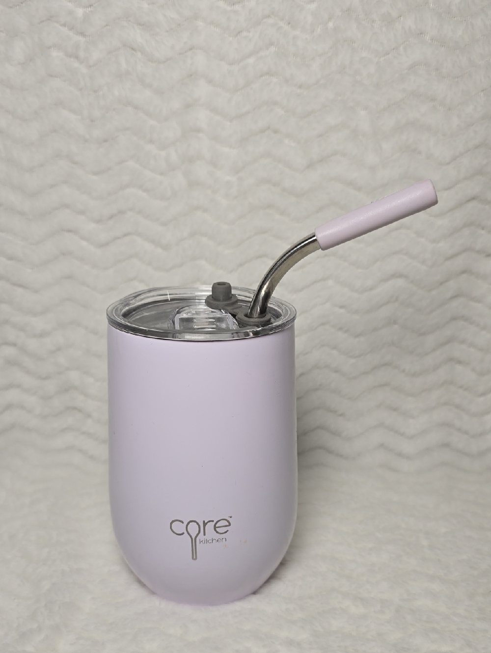 Core Kitchen Lilac Insulated Tumbler with Straw